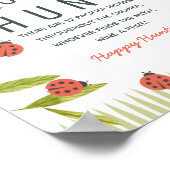 Little Love Bug Ladybug Green Baby Pacifier Hunt Poster (Ecke)