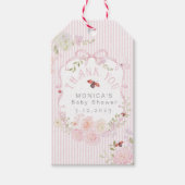 Little Love Bug Pink Bow Baby Shower Thank you Geschenkanhänger (Vorderseite)
