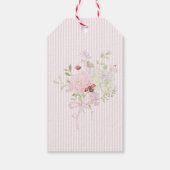 Little Love Bug Pink Bow Baby Shower Thank you Geschenkanhänger (Rückseite)