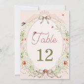 Little Love Bug Rustic Vintage Table Number (Rückseite)