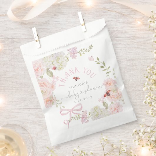 Little Love Bug Wildflower Baby Shower Thank you Geschenktütchen (Ausgeschnitten)