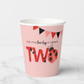 Little Love Bug wird zwei Marienkäfer-Papierbecher Pappbecher (Rückseite)