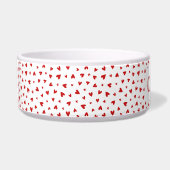 Little Love Hearts Pattern - Personalised Pet Bowl Napf (Links)