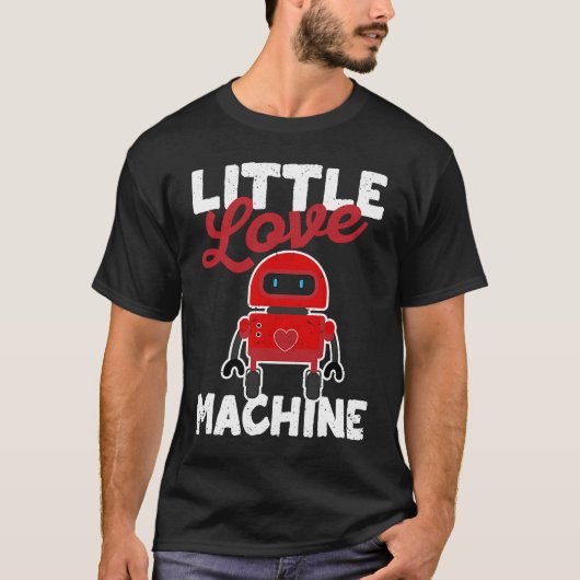 Little Love Machine Valentine's Day Cute V day Rob T-Shirt (Vorderseite)