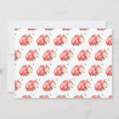 Little Lovebug Geburtstagsparty Foto Einladung (Rückseite)