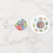 Little Lovebug Geburtstagsparty Foto Konfetti (Rückseiten)