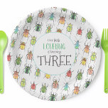 Little Lovebug Geburtstagsparty Pappteller<br><div class="desc">Die perfekte Teller für die Geburtstagsparty Ihres kleinen Liebhabers,  die mit Käfer in Aquarellfarben dekoriert ist!</div>