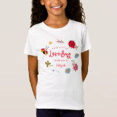 Little Lovebug Girl Birthday Party T-Shirt (Vorderseite)