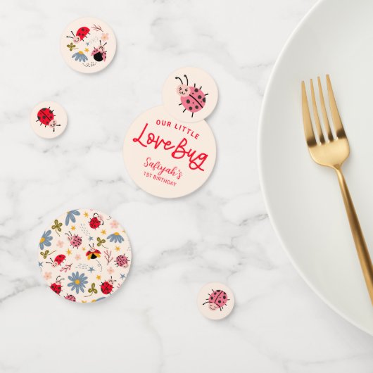 Little Lovebug Ladybug Birthday Party Konfetti (Gruppe)