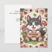 Little Lovely Wolf Dankeskarte (Vorne/Hinten)