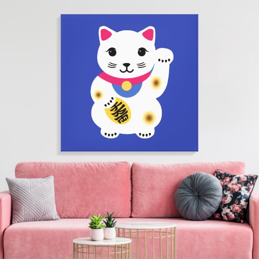 Little Lucky Cat Art Leinwand (Insitu (Wohnzimmer))