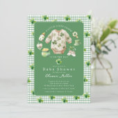 Little Lucky Charm Baby Shower Invitation Einladung (Stehend Vorderseite)