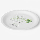 Little Lucky Charm ist auf dem Weg Baby Shower Pappteller (Schrägansicht)