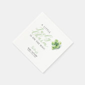 Little Lucky Charm ist auf dem Weg Baby Shower Serviette (Ecke)