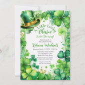 Little Lucky Charm St. Patrick’s Day Baby Shower Einladung (Vorderseite)