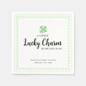 Little Lucky Charm | St Patrick's Day Baby Shower Serviette (Vorderseite)