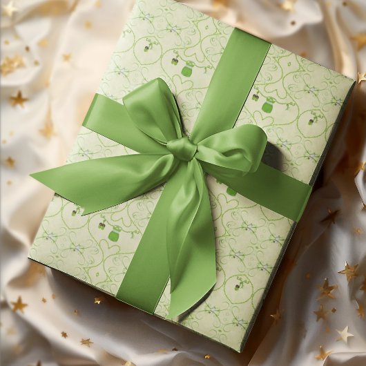 Little Lucky One Kleeblatt Baby Girl Outfit Geschenkpapier