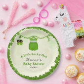 Little Lucky One Kleeblatt Baby Girl Outfit Pappteller (Party)