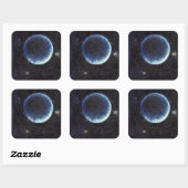 Little Lune 2014 Quadratischer Aufkleber (Blatt)