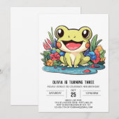 Little Magical Frog Digital Geburtstag Einladung (Vorne/Hinten)