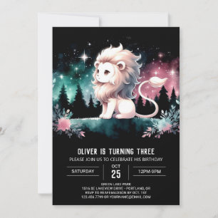 Little Magical Lion Birthday Einladung