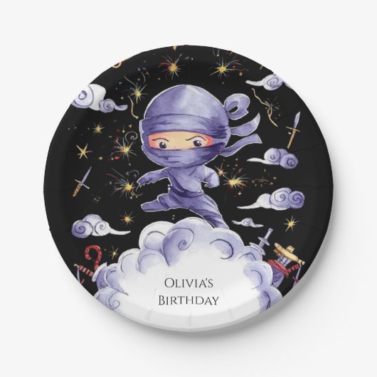 Little Magical Ninja Geburtstag Pappteller (Vorderseite)
