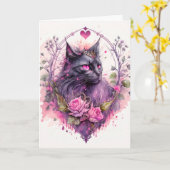 Little Majestic Kitty Cat Witz | Halloween Karte (Gelbe Blume)
