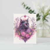 Little Majestic Kitty Cat Witz | Halloween Postkarte (Stehend Vorderseite)