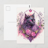 Little Majestic Kitty Cat Witz | Halloween Postkarte (Vorne/Hinten)