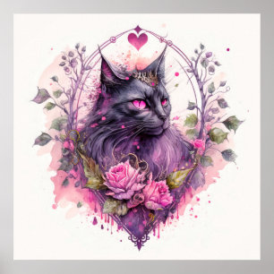 Little Majestic Kitty Cat Witz Poster