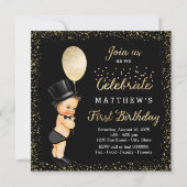 Little Man 1. Geburtstag Einladung (Rückseite)