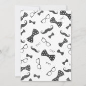 Little Man 1. Geburtstag Einladung Mustache Party (Rückseite)