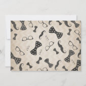 Little Man 1. Geburtstag Einladung Mustache Party (Rückseite)