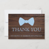 Little Man Baby Dusche | Bowtie Vielen Dank Einladung (Vorderseite)