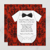 Little Man Baby Dusche Einladung (Vorne/Hinten)