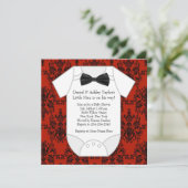 Little Man Baby Dusche Einladung (Stehend Vorderseite)