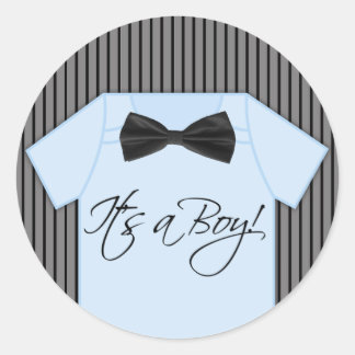 Little Man Baby Dusche Runder Aufkleber