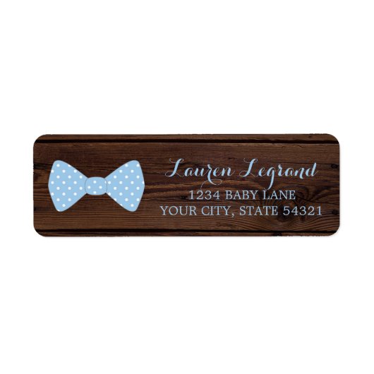 Little Man Baby Dusche | Rustic Wood Bowtie (Vorne)
