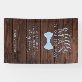 Little Man Baby Dusche | Rustic Wood Bowtie Banner