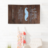 Little Man Baby Dusche | Rustic Wood Mustache Banner (Insitu)