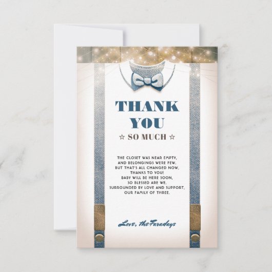 Little Man Baby Dusche | Rustikales Land Vielen Da Einladung (Vorderseite)