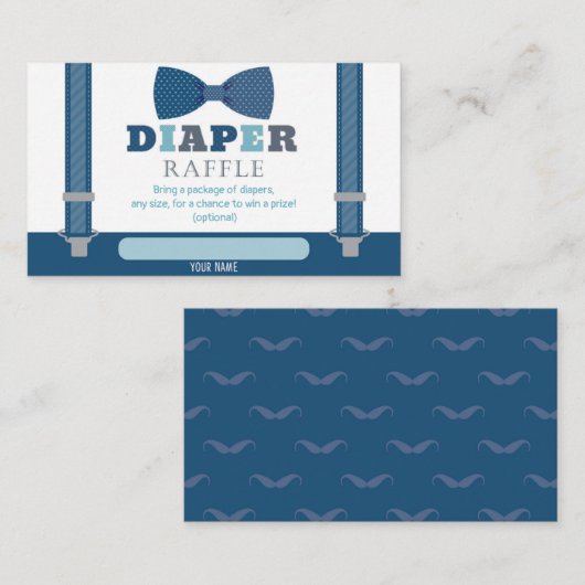 Little Man Baby Duwer Windelwaschkarte Begleitkarte (Vorne/Hinten)