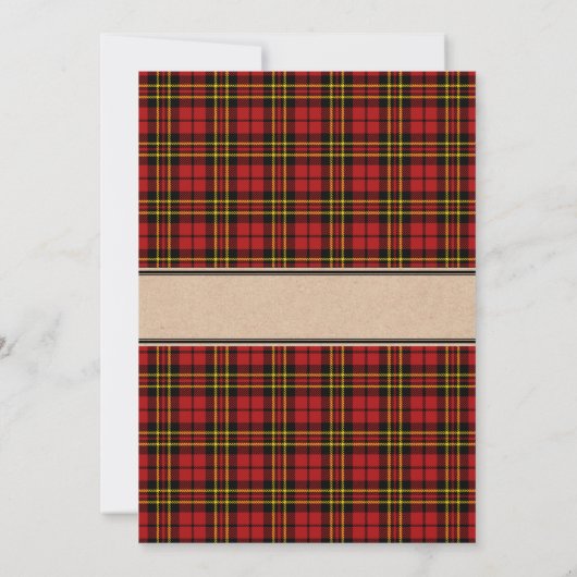 Little Man Baby Shower Einladung - Mustache Karier (Rückseite)