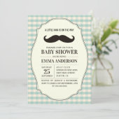 Little Man Baby Shower Invitation Boy - Mustache Einladung (Stehend Vorderseite)