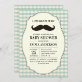 Little Man Baby Shower Invitation Boy - Mustache Einladung (Vorne/Hinten)