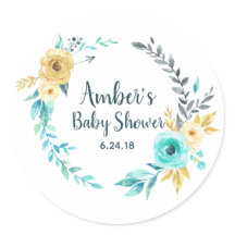 Little Man Baby Showkanne Gefallen Tag Sticker