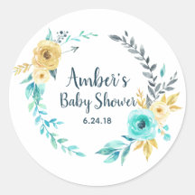 Little Man Baby Showkanne Gefallen Tag Sticker