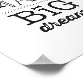 Little Man Big Dreams Classic Boy Baby Kinderzimme Poster (Ecke)