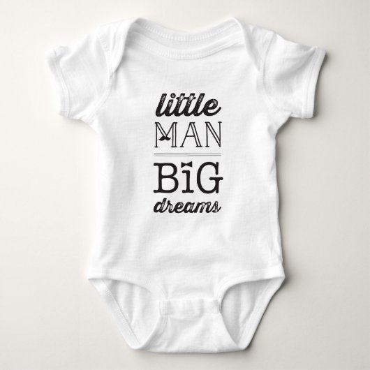 Little Man Big Dreams Classic Boy Baby T - Shirt (Vorderseite)