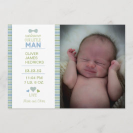 Little Man Birth Annoucment Ankündigung